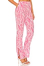 view 2 of 4 Makena Pant in Fuchsia Leaf Print