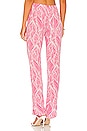 view 3 of 4 Makena Pant in Fuchsia Leaf Print