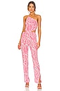view 4 of 4 Makena Pant in Fuchsia Leaf Print