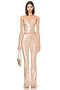 view 4 of 5 Stevie Sequin Pant in Nude Neutral