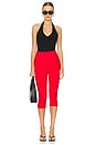 view 4 of 4 Cindy Cropped Capri Pant in Red