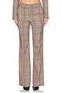 view 1 of 6 Bonnie Pant in Brown Plaid Multi