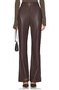 view 1 of 6 Jordan Faux Leather Pant in Dark Brown