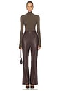 view 5 of 6 Jordan Faux Leather Pant in Dark Brown