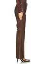 view 3 of 6 Delaney Pant in Chocolate Brown