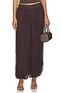 view 1 of 6 x Christina Elezaj Cordelia Pant in Chocolate Brown