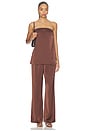 view 5 of 6 PANTALON ALETTE in Chocolate Brown