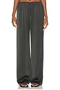 view 1 of 6 Alette Satin Pants in Charcoal