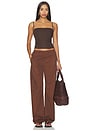 view 5 of 6 Maggie Pant in Chocolate Brown
