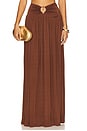 view 1 of 6 x Yhasmina Ferrara Lotte Maxi Skirt in Chocolate Brown