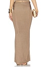 view 1 of 6 Renna Ruched Waist Maxi Skirt in Metallic Bronze