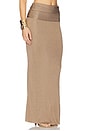 view 2 of 6 Renna Ruched Waist Maxi Skirt in Metallic Bronze