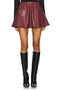 view 1 of 6 Jordan Faux Leather Mini Skirt in Oxblood