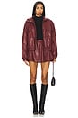 view 5 of 6 Jordan Faux Leather Mini Skirt in Oxblood