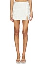 view 1 of 6 Lacy Mini Skirt in White