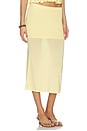 view 2 of 6 Delia Knit Midi Skirt in Light Yellow