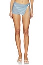 view 1 of 6 Bartlett Wrap Mini Skirt in Cool Blue