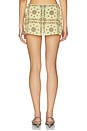 view 4 of 6 Bellemont Mini Skirt in Yellow & Brown Bandana