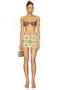 view 5 of 6 Bellemont Mini Skirt in Yellow & Brown Bandana