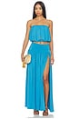 view 5 of 6 Justine Maxi Skirt in Cerulean Blue
