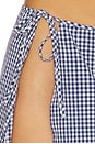 view 6 of 6 Mabel Wrap Mini Skirt in Blue Gingham