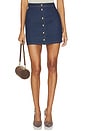 view 1 of 6 Meredith Denim Mini Skirt in Dark Indigo