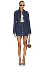 view 6 of 6 Meredith Denim Mini Skirt in Dark Indigo
