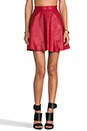 view 1 of 7 Charlie Skirt in Red Leather