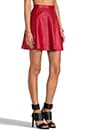 view 2 of 7 Charlie Skirt in Red Leather