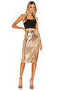 view 4 of 5 Duchess Sequin Skirt in Gold
