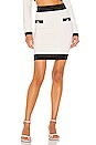 view 1 of 4 Mad Love Knit Skirt in White & Black