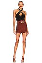view 4 of 4 Raya Suede Mini Skirt in Brown