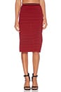 view 1 of 4 Iggy Slit Midi Skirt in Red Stripe