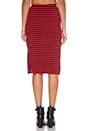 view 3 of 4 Iggy Slit Midi Skirt in Red Stripe