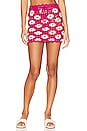 view 1 of 4 Delilah Wildflower Crochet Mini Skirt in Hot Pink & Lime