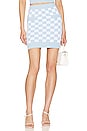 view 1 of 4 Eliada Checkered Mini Skirt in Blue & White