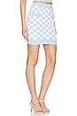 view 2 of 4 Eliada Checkered Mini Skirt in Blue & White