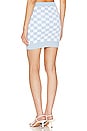 view 3 of 4 Eliada Checkered Mini Skirt in Blue & White