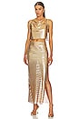 view 4 of 5 Sascha Maxi Skirt in Gold