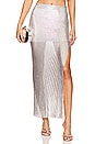 view 1 of 6 Sascha Maxi Skirt in Silver