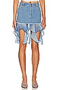 view 1 of 4 Britney Mini Skirt in Blue Denim