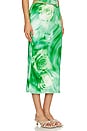 view 2 of 4 Zura Midi Skirt in Green Rose Swirl