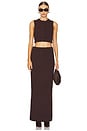 view 5 of 6 Agnese Maxi Skirt in Brown