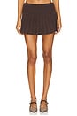 Milana Mini Skirt in Brown