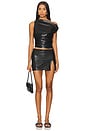 view 5 of 6 Ana Faux Leather Mini Skirt in Black