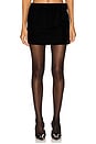 view 1 of 6 x Emma Rose Morgan Velvet Mini Skirt in Black