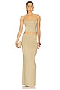view 5 of 6 Carla Maxi Skirt in Gold