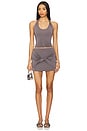 view 5 of 6 Leah Mini Skirt in Slate Grey