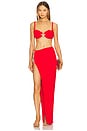 view 5 of 6 Isolde Maxi Skirt in Red
