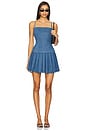 view 5 of 6 Simone Mini Skirt in Denim Blue